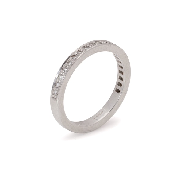 Tiffany & co. platinum half - eternity diamond band ring - image 5