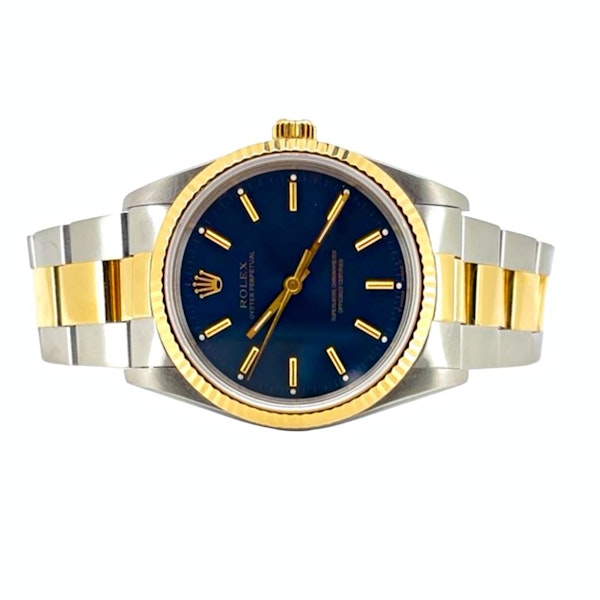 ROLEX OYSTER PERPETUAL BLUE INDEX DIAL 14233 - image 4