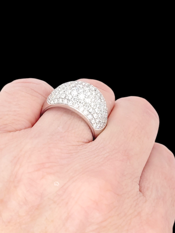 Modern pave diamond bombe ring SKU: 7751 DBGEMS - image 2