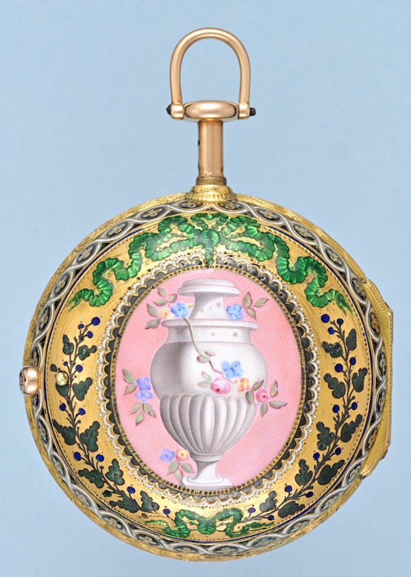 Gold and Enamel Repeater with Chatelaine - image 2