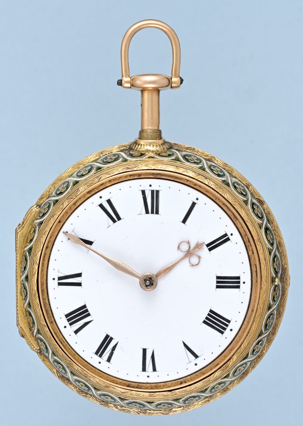 Gold and Enamel Repeater with Chatelaine - image 3