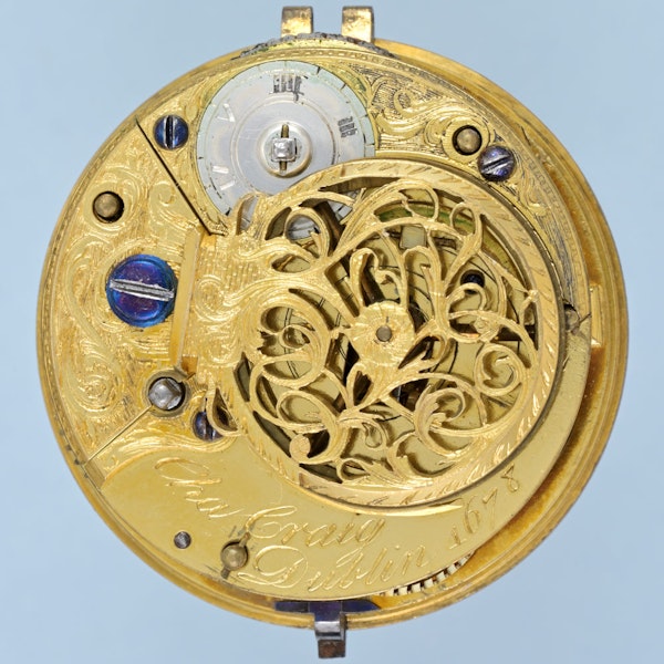 Irish Gold and Enamel Chatelaine Watch - image 5