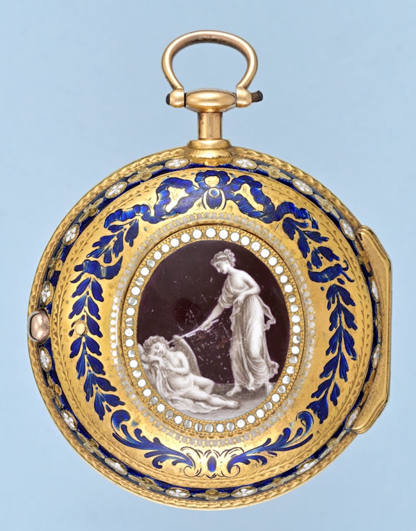 Irish Gold and Enamel Chatelaine Watch - image 3