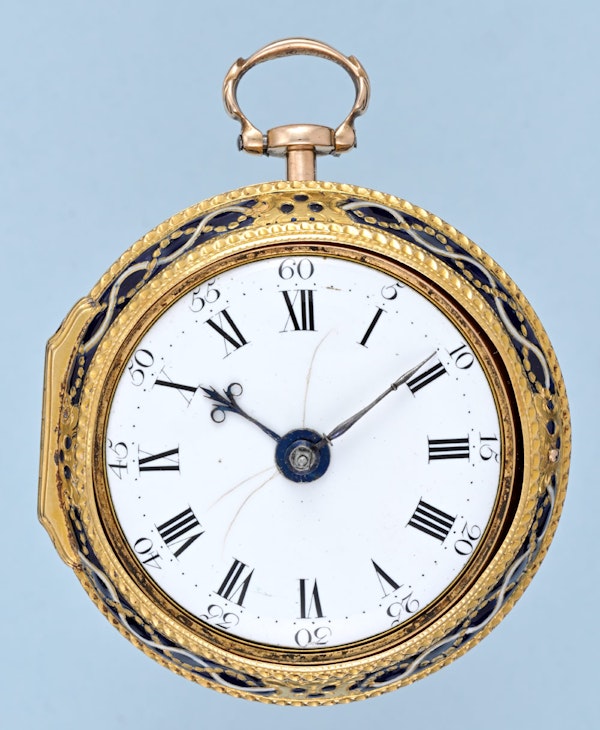 Gold and Enamel Chatelaine Watch - image 5