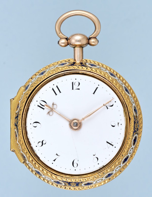 Gold and Enamel Chatelaine Watch - image 6