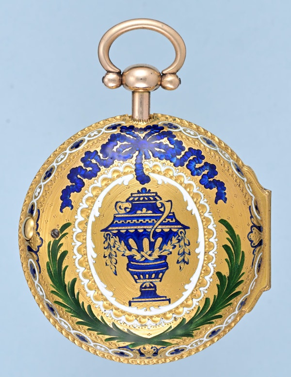 Gold and Enamel Chatelaine Watch - image 5