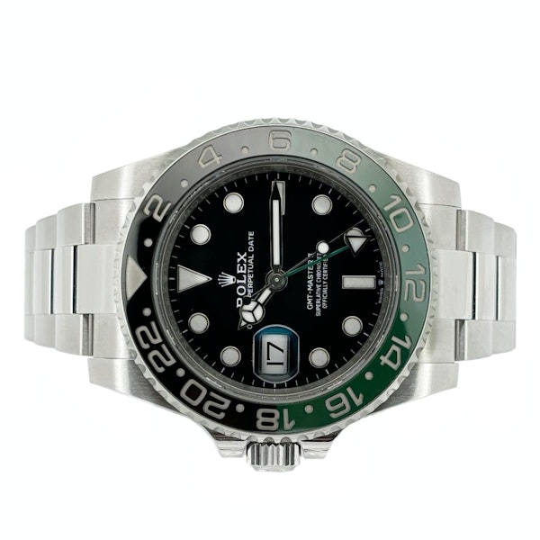 ROLEX GMT MASTER II SPRITE 'LEFT HANDED' BLACK/GREEN FULL SET 2022 - image 4