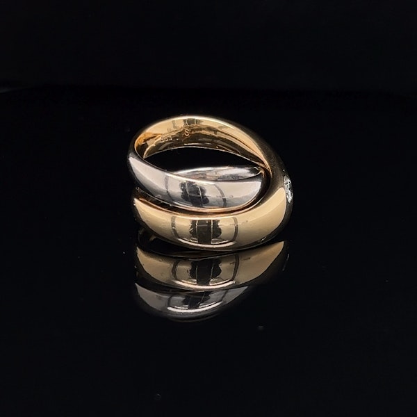 2-tone gold diamond ring - image 3