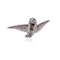 Vintage platinum diamond and ruby hummingbird brooch - image 2