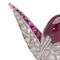 Vintage platinum diamond and ruby hummingbird brooch - image 4