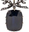 Victorian 15kt gold and silver diamond sapphire pendant - image 6