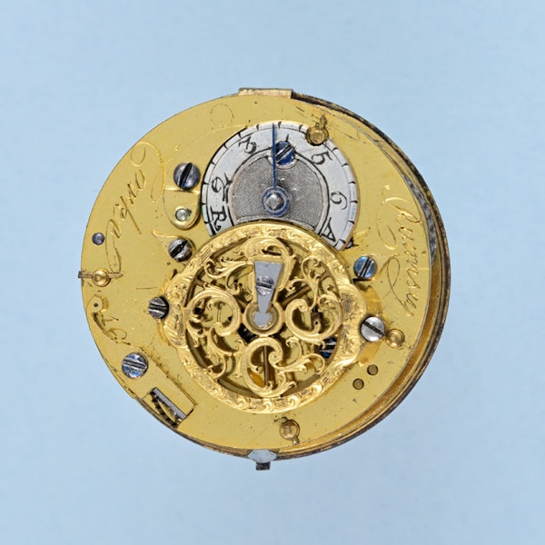 Unusual Small Gold Engine Turned Verge - image 4