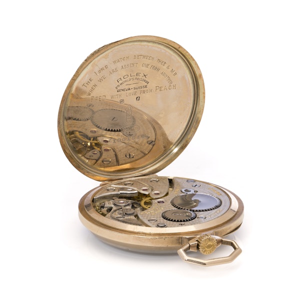 Rolex antique 9kt gold pocket watch - image 7