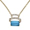 18kt Yellow Gold Necklace with Diamonds and Aquamarine - image 1