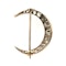 Antique Diamond and Silver Upon Gold Crescent Brooch, Circa 1890, 4.00 Carats - image 3