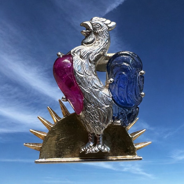 A Magnificent 1960's French Cockerel brooch - image 1