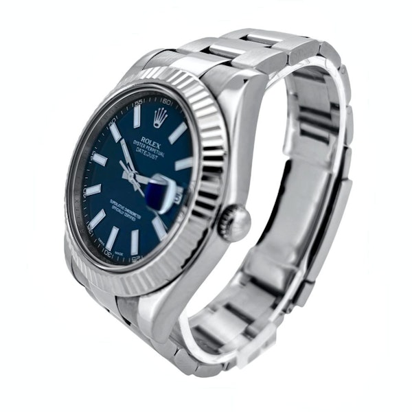 ROLEX DATEJUST II 116334 BLUE DIAL FULL SET 2012 - image 2