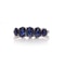 18kt White Gold 5-Stone Sapphire Ring - image 2