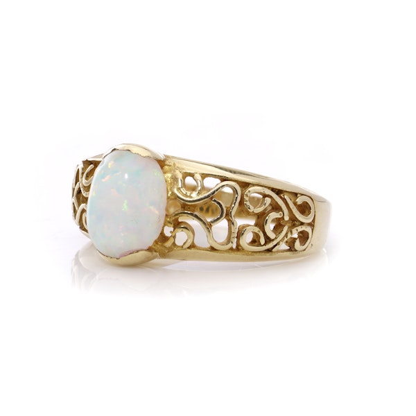 Vintage 14kt Gold Opal Ring - image 3