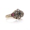 Victorian 18kt Gold Ring with Pearls, Garnet, and Emerald - image 2