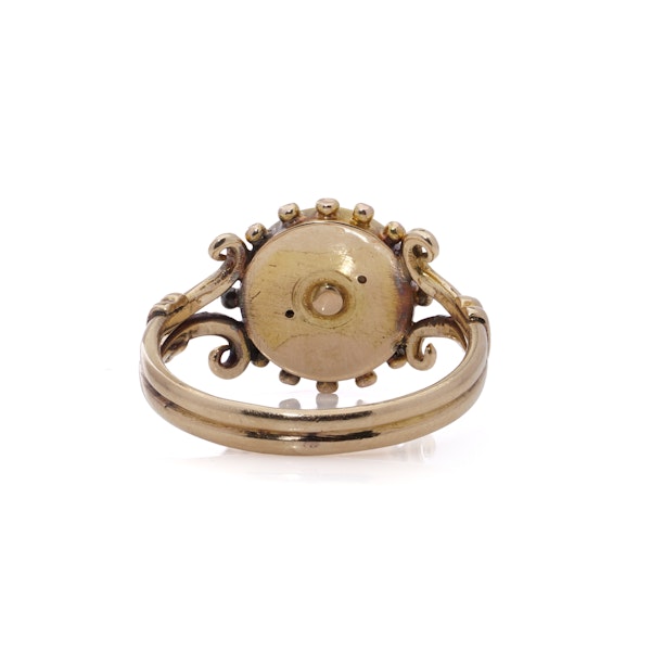 Victorian 15kt Gold Pearl Cluster Ring - image 4