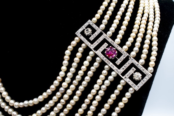 Victorian Natural Pearl Necklace - image 2