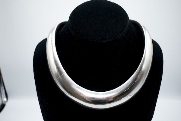 Solid Platinum Collar Necklace - image 1