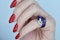 Vintage Enamel Snake Ring - image 2