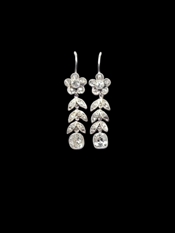 Belle epoque Edwardian diamond drop earrings SKU: 7780 DBGEMS - image 1