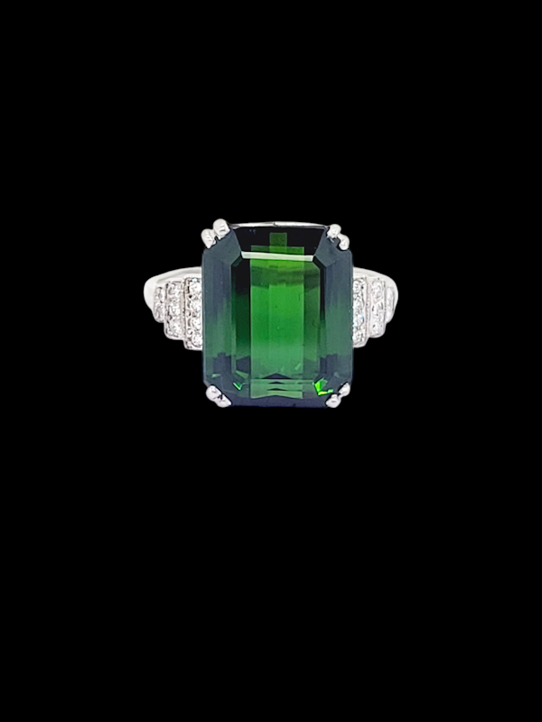 Fine art deco Tourmaline ring SKU: 7782 DBGEMS - image 1