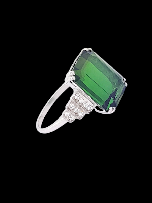 Fine art deco Tourmaline ring SKU: 7782 DBGEMS - image 2