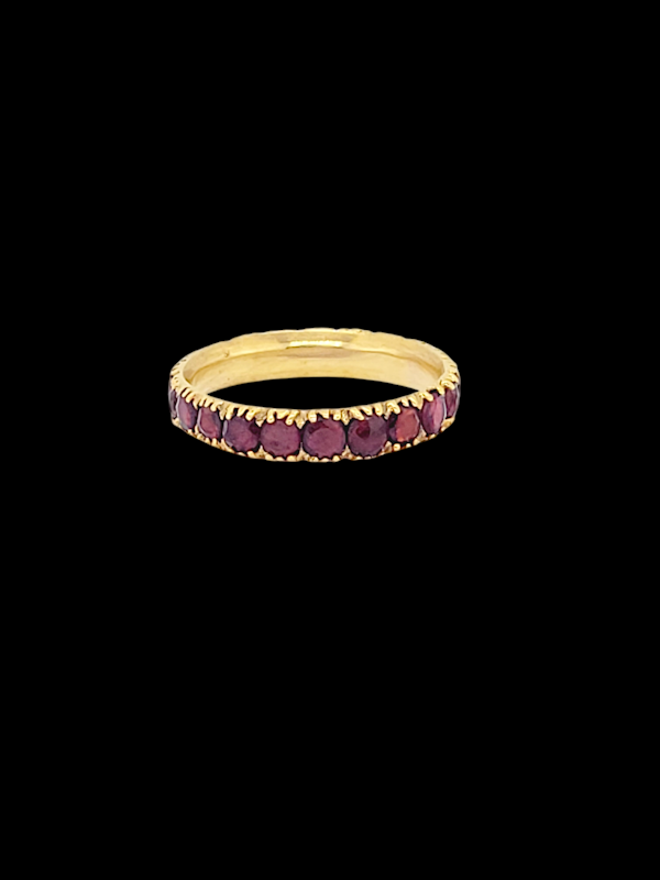 18th century garnet full hoop eternity band SKU: 7784 DBGEMS - image 1