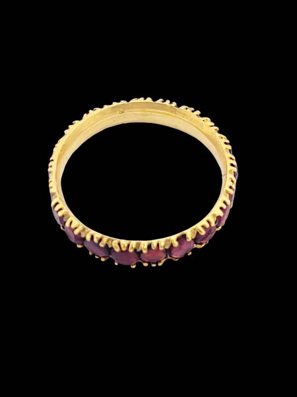 18th century garnet full hoop eternity band SKU: 7784 DBGEMS - image 2