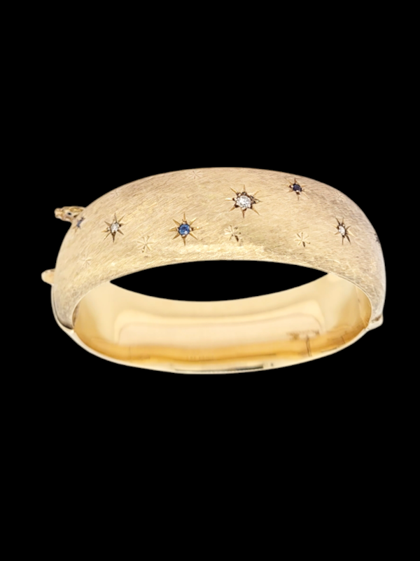 1961 Vintage wide gold bangle SKU: 7791 DBGEMS - image 2