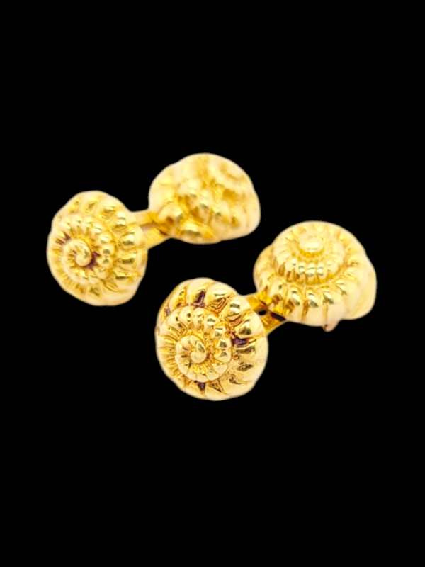 Vintage David Webb 18ct gold ammonite cufflinks SKU: 7793 DBGEMS - image 3