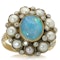 Vintage 9kt gold opal cluster ring - image 2