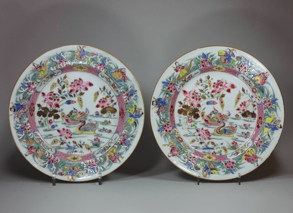 Pair of Chinese famille rose plates, Yongzheng (1723-35) - image 1