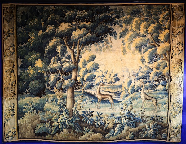 Antique Fine-Woven Silk & Wool Flemish Tapestry Panel, Circa 1660-1700 - image 7