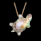 Pearl and Diamond Turtle Pendant - image 1