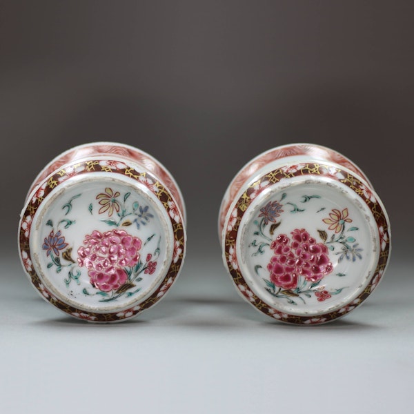 Pair of Chinese famille rose circular salts, Yongzheng (1723-35) - image 4