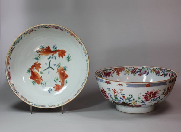 Pair of Chinese famille rose fish bowls, Qianlong (1736-95) - image 1