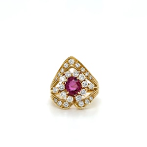 1.50ct. Ruby & diamond cluster Ring