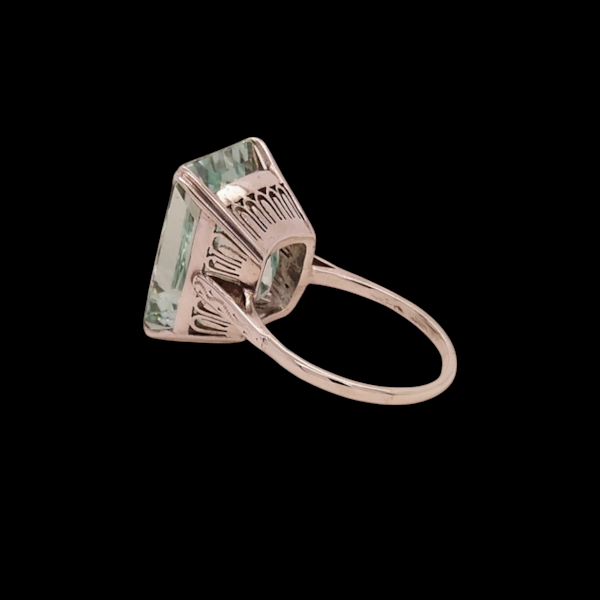 Aquamarine Egyptian Revival Ring. - image 3