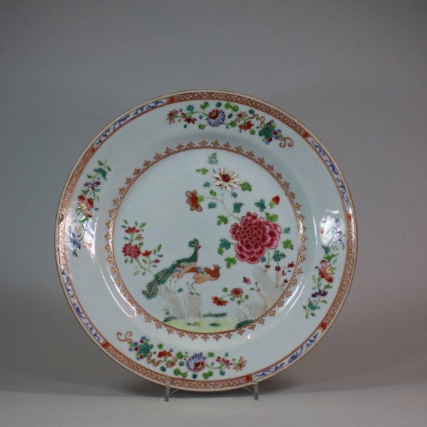 Chinese 'double-peacock' plate, Qianlong (1736-95) - image 1