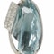 Platinum 14.39 carats half drop shaped Aquamarine pendant - image 7