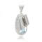 Platinum 14.39 carats half drop shaped Aquamarine pendant - image 2