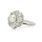 Art Deco Platinum Natural pearl diamond cluster ring - image 4