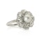 Art Deco Platinum Natural pearl diamond cluster ring - image 3