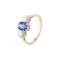 Three Stone Sapphire Diamond Ring - image 1