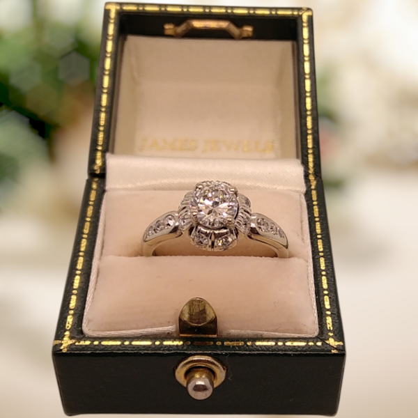 Deco PuffBall Diamond Ring - image 2